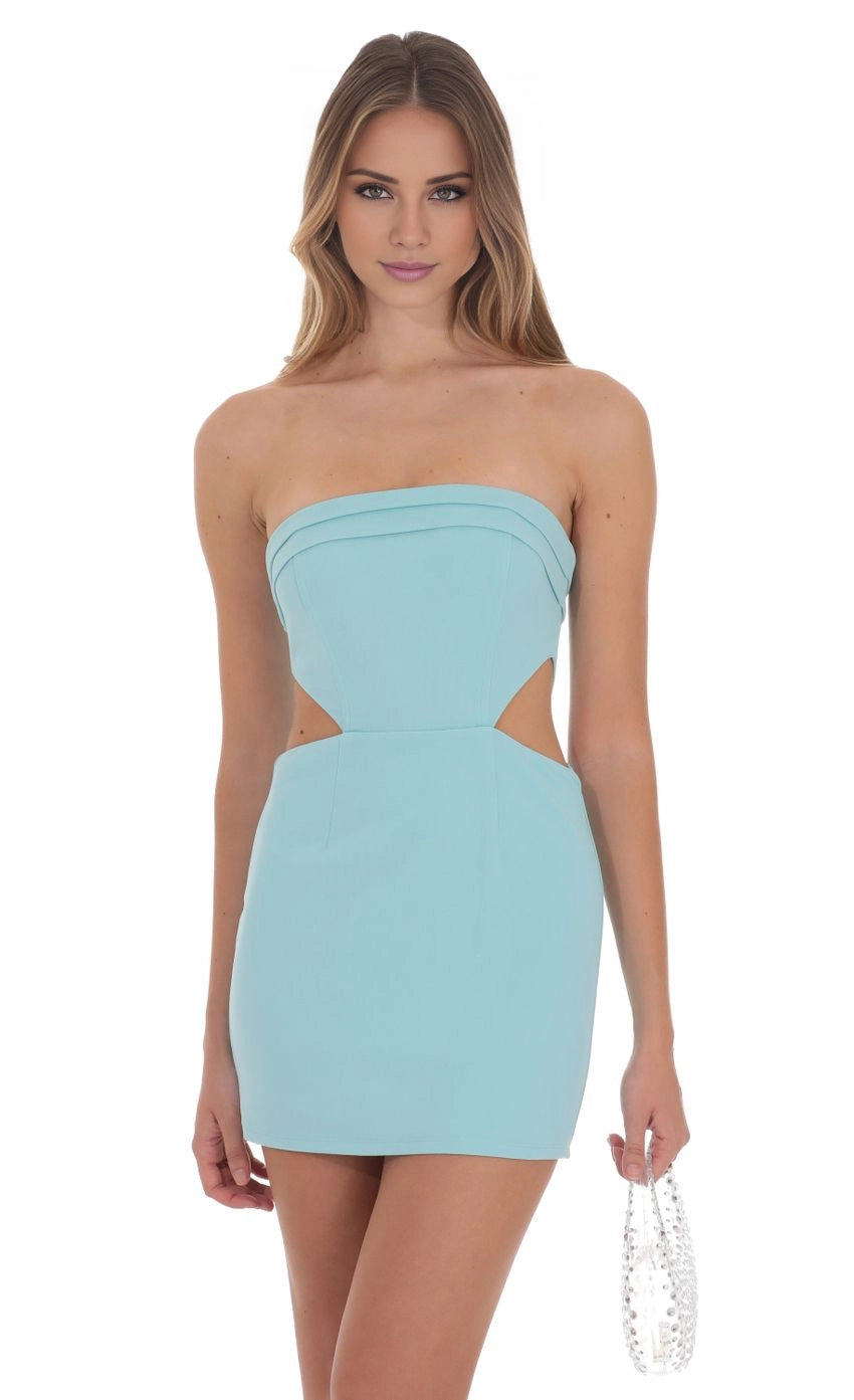 DingJi Wedding's uniquely designed crepe tight corset with hollowed out Homecoming Dresses